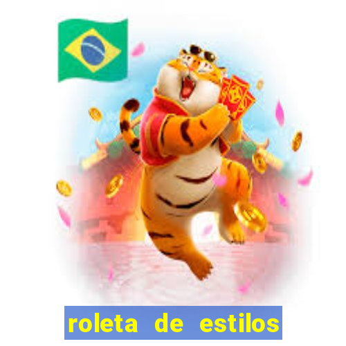 roleta de estilos de roupas